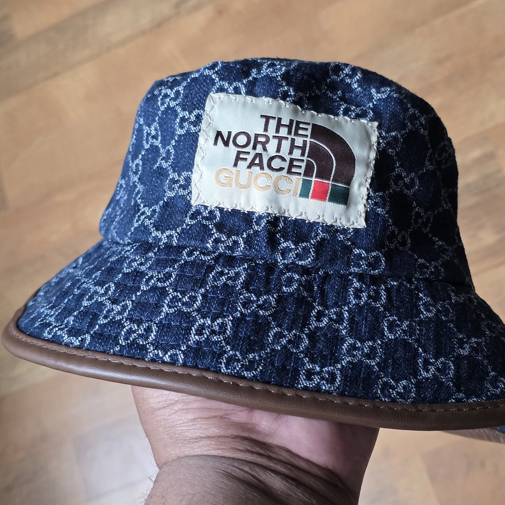 Gucci x The North Face Blue Monogram Bucket Hat